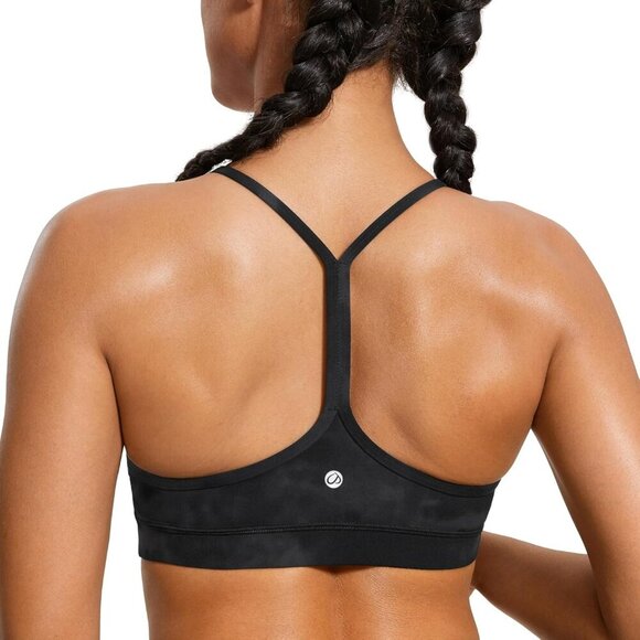 Butterluxe Womens Y Back Sports Bra - Padded Racerback Low Impact Spaghetti Thin - Picture 1 of 5